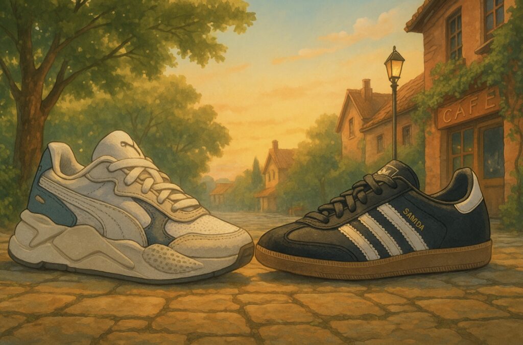 プーマ アディダス どっちが人気？口コミと売上で見た真の実力