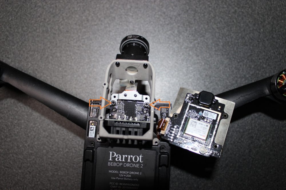 【Parrot Bebop2 分解】ゴムダンパー、ノーズ、カメラの交換方法