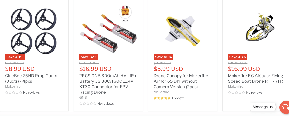 ドローンショップ「Makerfire」Clearance Saleがとにかく安いので紹介