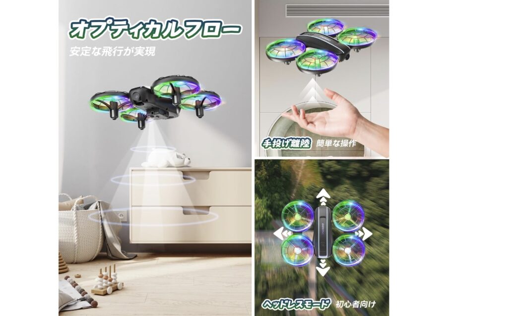 Holyton D33W ドローン レビュー まとめ|100g未満・申請不要で子供にも安心なLEDライト搭載ミニドローン